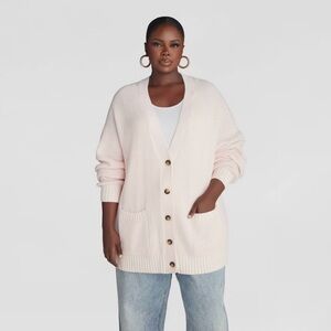 KBB by KAHLANA Women's 'The Letterman Cardigan' - Pink XXL